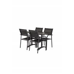 Denver 70*120 Black/Black SanTorini Arm Chair Black Alu/Black Textilene (käytetty)