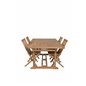 Kenya Dining Table 195/295 *110*H75 - Teak, Kenya Folding Chair W/o Armrest - Teak_4