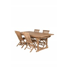 Kenya matbord 195/295 * 110 * H75 - Teak, Kenya vikbar stol W / O Armrest - Teak_4