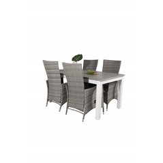 Albany Table - 160/240 - White/GreyPadova Tuoli (Recliner)