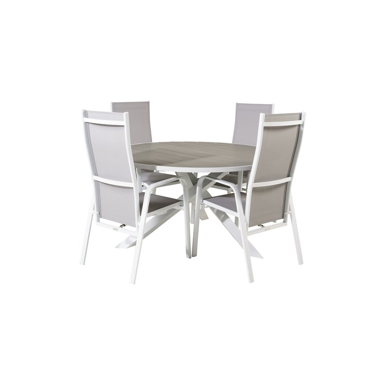 Parma Table ø 140 - White/Grey, Copacabana Valkoinen/Grey_4