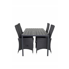 Break pöytä 150*90 – Black/Black, Padova Chair (Recliner) – Black/Grey_4