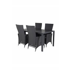 Break pöytä 150*90 – Black/Black, Padova Chair (Recliner) – Black/Grey_4