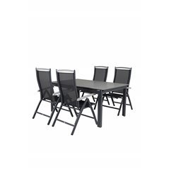 Levels Table 160/240 - Black/Grey, Albany 5:pos Chair - Black/Black_4