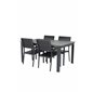 Nivå Tabell 160/240 - Svart / Grå, nivå stol (stapelbar) - svart Aluminium / svart aintwood_4