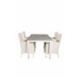 Albany Table - 160/240 - Valkoinen/GreyMalin Carmstol Dyna - White / Gray Dyna