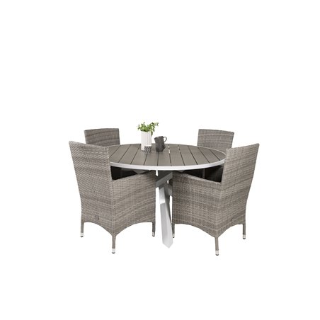 Parma Taulu 140 - Valkoinen/Grey, Malin Armchair Grey_4