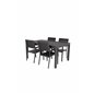 Marbella Bord 160/240 - Sort / Sort, Levels Chair (stabelbar) - Sort Alu / Sort Aintwood_4