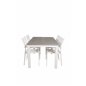 Albany Bord - 160/240 - Hvid / Grå San torini Arm Chair (stabelbar) - Hvid Alu / Hvid Textilene_4