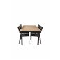 Meksikon pöytä 160/240*90 - Black/Teak, Levels Chair - Black Alu / Black Aintwood