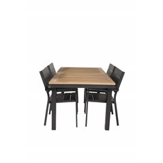 Panama-pöytä 160/240 - Black/Teak, Levels Chair