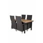 Panama-pöytä 160/240 - Black/Teak, Padova Chair - Black/Teak_4