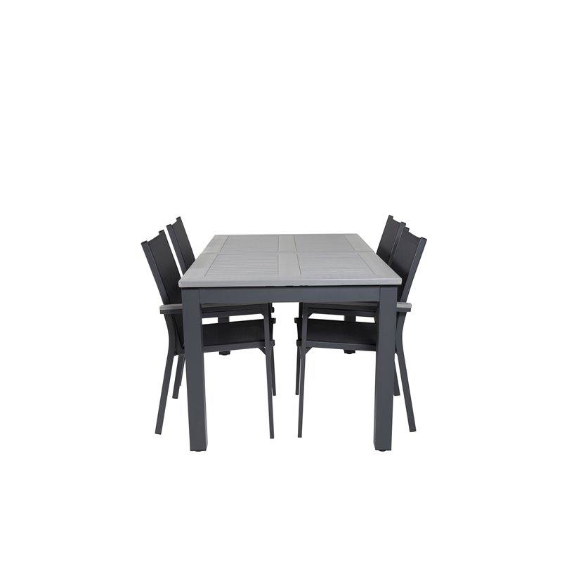 Albany Table - 160/240 - Black/Grey Musta/Grey_4