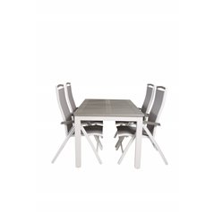 Albany Table - 152/210 - White/GreyAlbany 5:pos Chair - White/Grey_4