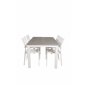 Albany Bord - 152/210 - Hvid / Grå San torini Arm Chair (stabelbar) - Hvid Alu / Hvid Textilene_4