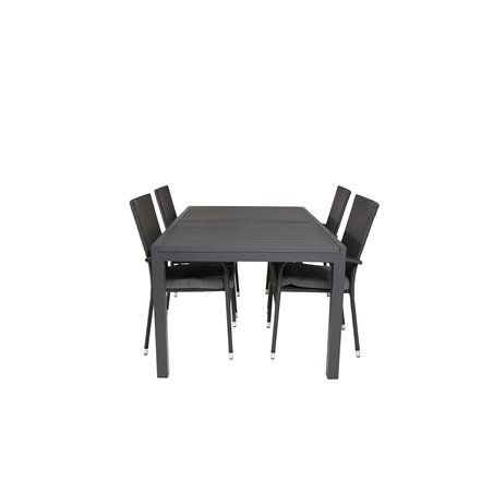 Marbella-pöytä 160/240 - Black/Black, Anna Chair Black_4