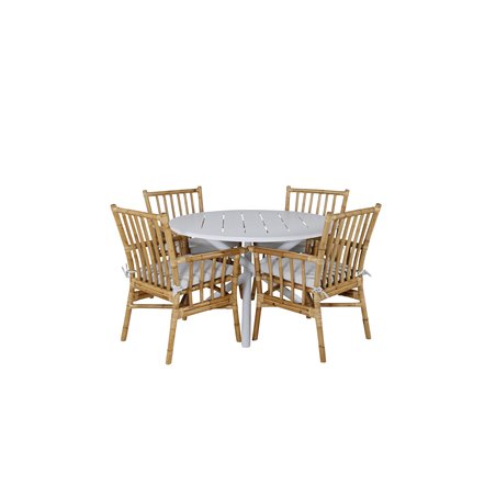 Alma Dining Table - White Alu - ø120cm Karmstol_4