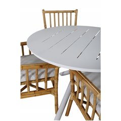 Alma Dining Table - White Alu - ø120cm Karmstol_4