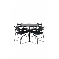 Nicke Dining Table - Black Steel - ø90cm, Lina Dining Pääartikkeli: Black_4