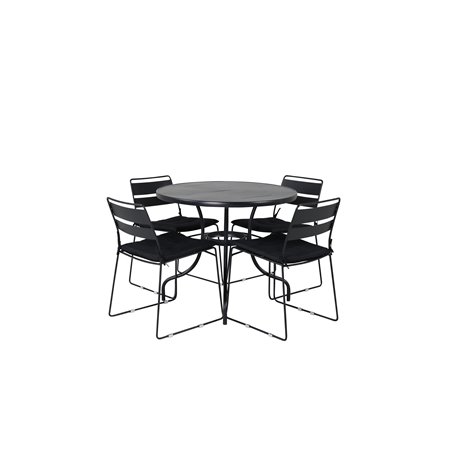 Nicke Dining Table - Black Steel - ø90cm, Lina Dining Pääartikkeli: Black_4