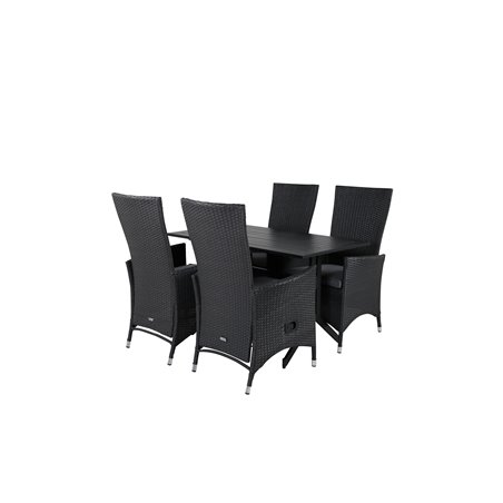 Way - Café Table - Musta / Musta 120 * 70cm, Padova-tuoli (Lepotuoli) - Musta/Grey_4
