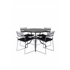 Nicke Dining Table - Black Steel - ø90cm, Lina Dining Pääartikkeli: Grey_4