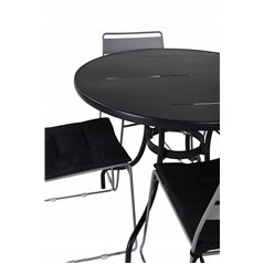 Nicke Dining Table - Black Steel - ø90cm, Lina Dining Pääartikkeli: Grey_4