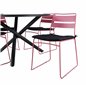 Alma Dining Table - Black Alu - ø120cm, Lina Dining Tuoli Pink_4