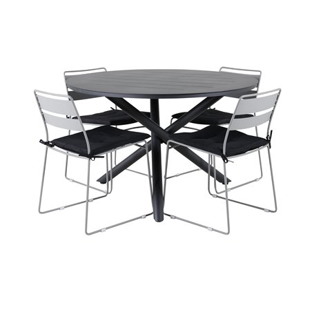 Alma Dining Table - Black Alu - ø120cm, Lina Dining Pääartikkeli: Grey_4