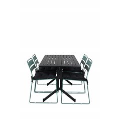Way - Café Table - Black / Black 120*70cm, Lina Dining Chair - Green_4