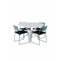 Alma Dining Table - White Alu - ø120cm, Lina Dining Kehittäjä: Green_4