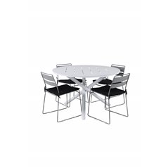 Alma Dining Table - White Alu - ø120cm, Lina Dining Pääartikkeli: Grey_4