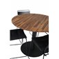 Cot Dining Table - Black Steel / Acacia (teaklook) Päivällinen - Black_4