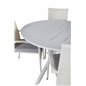 Alma Dining Table - White Alu - ø120cm, Anna Chair Valkoinen 4