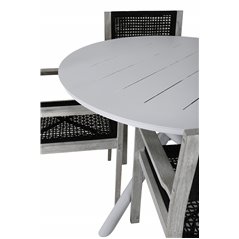 Alma Dining Table - Valkoinen Alu Rives Alkuperäinen nimi: White Wash Acacia / Black Rope