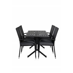 Way - Café Table - Black / Black 120*70cm, Anna Chair - Black_4