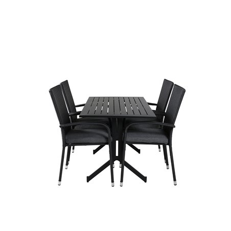 Way - Café Table - Black / Black 120*70cm, Anna Chair - Black_4