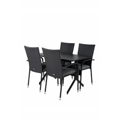 Way - Café Table - Black / Black 120*70cm, Anna Chair - Black_4