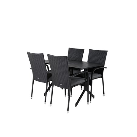 Way - Café Table - Musta / Musta 120 * 70cm, Anna Tuoli - Black_4