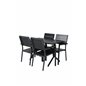 Way - Café Table - Musta / Musta 120 * 70cm, Levels Chair (pinottava) - Musta Alu / Musta Aintwood_4