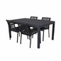 Marbella-pöytä 160/240 Black/Black, Dallas Dining Chair