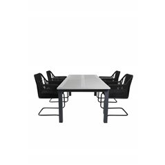 Albany Table - 224/324 - Black/Grey, Lindos Carmstol epäonnistuneella mustalla teräksellä