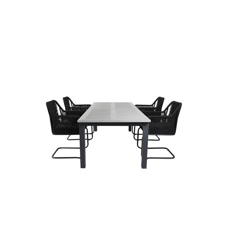 Albany Table - 224/324 - Black/Grey, Lindos Carmstol epäonnistuneella mustalla teräksellä