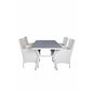 Virya Dining Table - White Alu / Grey Glass - Small Table+Malin Carmstol