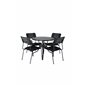 Nicke Dining Table - Black Steel - ø90cm, Nicke Dining W, Armrest