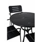 Nicke Dining Table - Black Steel - ø90cm, Nicke Dining W, Armrest