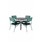 Nicke Dining Table - Black Steel - ø90cm, Nicke Dining W, Armrest