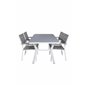 Virya Dining Table - White Alu / Grey Glass Levels Chair (pinottavissa)