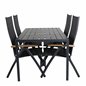 Break Tabell 150 * 90 - Svart / svart, Panama Light 5-Pos stol svart / svart och teak_4