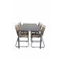 Break Table 205*90 - Black/Black, Bois Dining Chair - Black Alu / Acacia